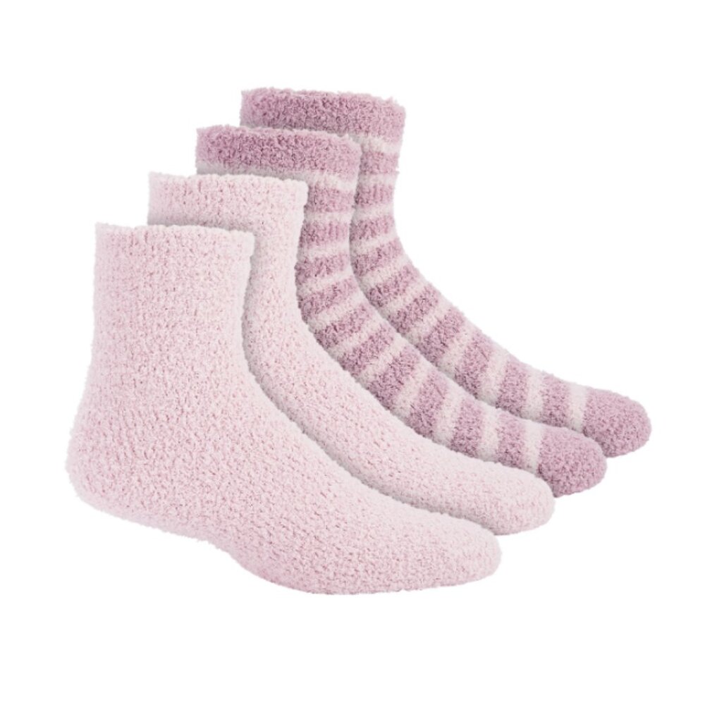 NWT Charter Club Women's 2-Pk. Fuzzy Butter Socks, Pink Wink/Pe